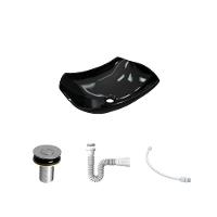 Kit Cuba L42 Com Válvula Click 1''b (2,6cm) + Sifão Pvc + Flexível Preto - 2