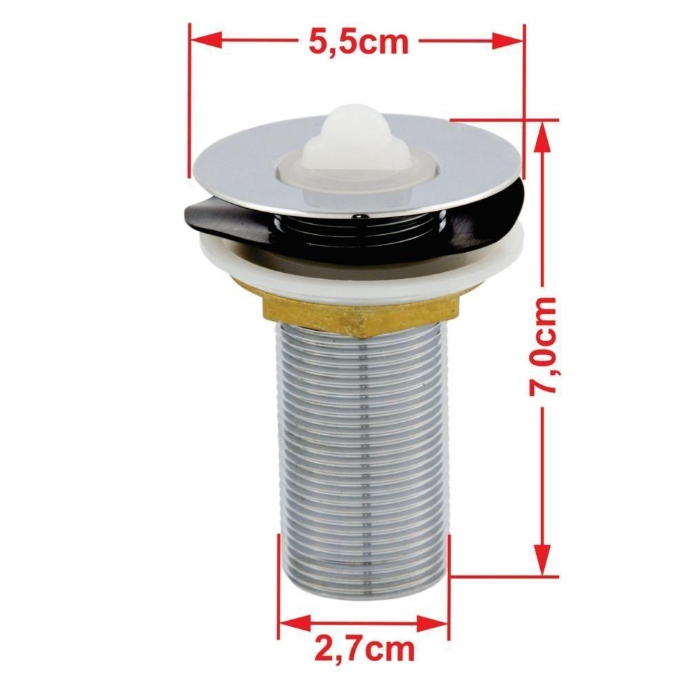 Kit Cuba Q45 Com Torneira 1198 Metal + Válvula 1'' (2,6cm) + Sifão Cromado + Flexível Azul Turquesa - 8