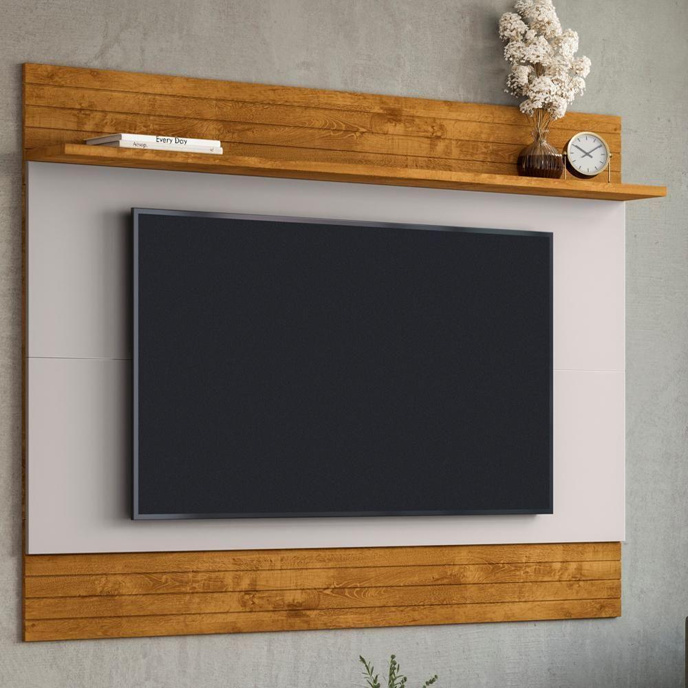 Painel Suspenso TV 75 Polegadas 180 Cm Icarai Bechara Naturalle Off White - 2