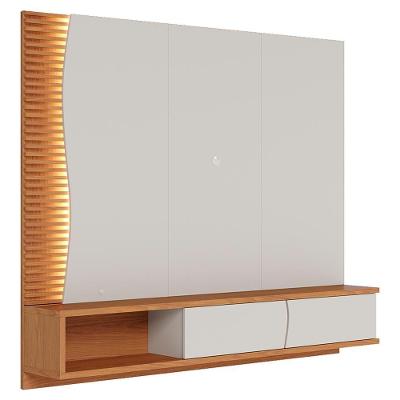 Painel Suspenso TV 65 Polegadas 179 Cm Egeu Colibri Off White Matte Freijo