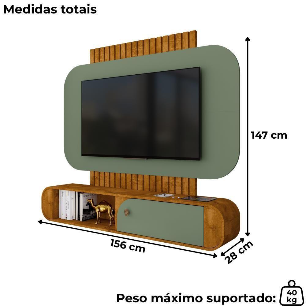 Painel Suspenso Organico TV 55 Polegadas 156 Cm Jurere Bechara Naturalle Pistache - 3