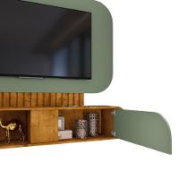 Painel Suspenso Organico TV 55 Polegadas 156 Cm Jurere Bechara Naturalle Pistache
