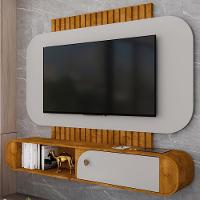 Painel Suspenso Organico TV 55 Polegadas 156 Cm Jurere Bechara Naturalle Off White
