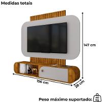 Painel Suspenso Organico TV 55 Polegadas 156 Cm Jurere Bechara Naturalle Off White - 5