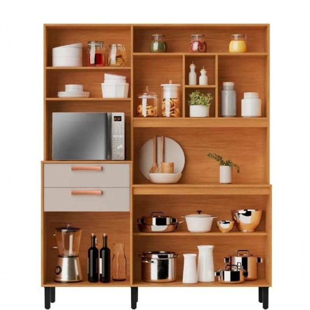 Kit Cozinha Itatiaia Nápoles Kit-160 6 Portas 2 Gavetas White Cinamomo Off-White - 2