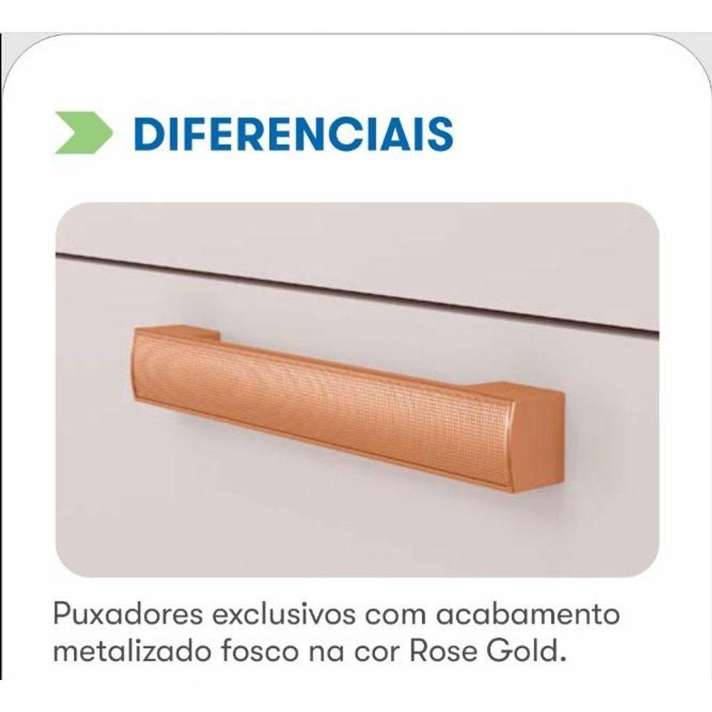 Kit Cozinha Itatiaia Nápoles Kit-160 6 Portas 2 Gavetas White Cinamomo Off-White - 6