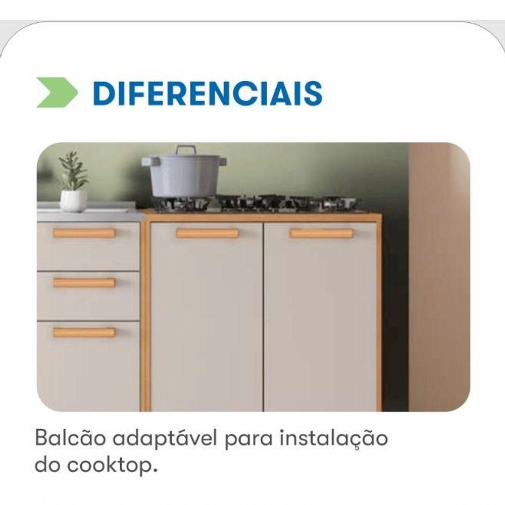 Kit Cozinha Itatiaia Nápoles Kit-160 6 Portas 2 Gavetas White Cinamomo Off-White - 7