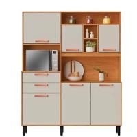 Kit Cozinha Itatiaia Nápoles Kit-160 6 Portas 2 Gavetas White Cinamomo Off-White - 1
