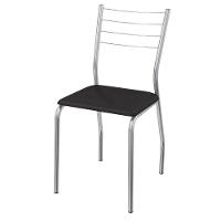 Kit 2 Cadeiras Cromada Sala Jantar 2C140CR Corino Kappesberg Preto - 5