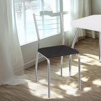 Kit 2 Cadeiras Cromada Sala Jantar 2C140CR Corino Kappesberg Preto - 6