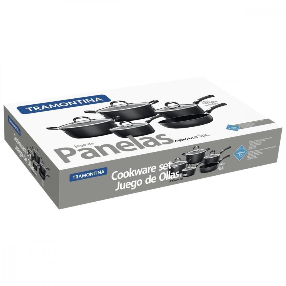 Jogo De Panelas Tramontina Monaco Em Aluminio Com Revestimento Interno Antiaderente - 2