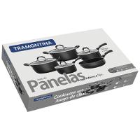 Jogo De Panelas Tramontina Monaco Em Aluminio Com Revestimento Interno Antiaderente - 6