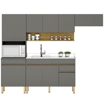 Cozinha Modulada 4 Pecas Balcao Pia Line Ktp Gris Cp Freijo