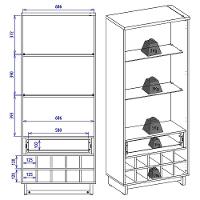 Cristaleira 2 Portas 1 Gaveta Guanabara 176x72 Cm Colibri Off White Freijo - 3