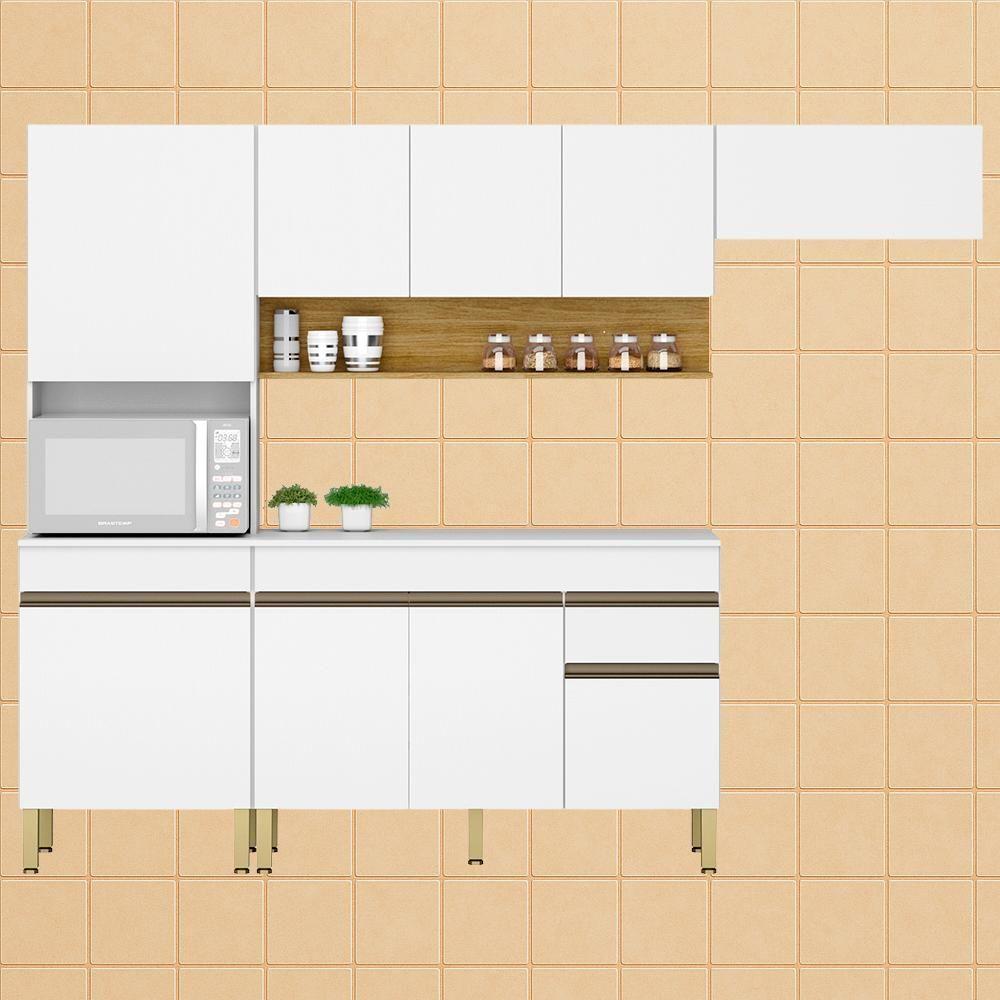 Cozinha Modulada 4 Pecas Balcao Com Tampo Line Ktp Supremo Cp Freijo - 2