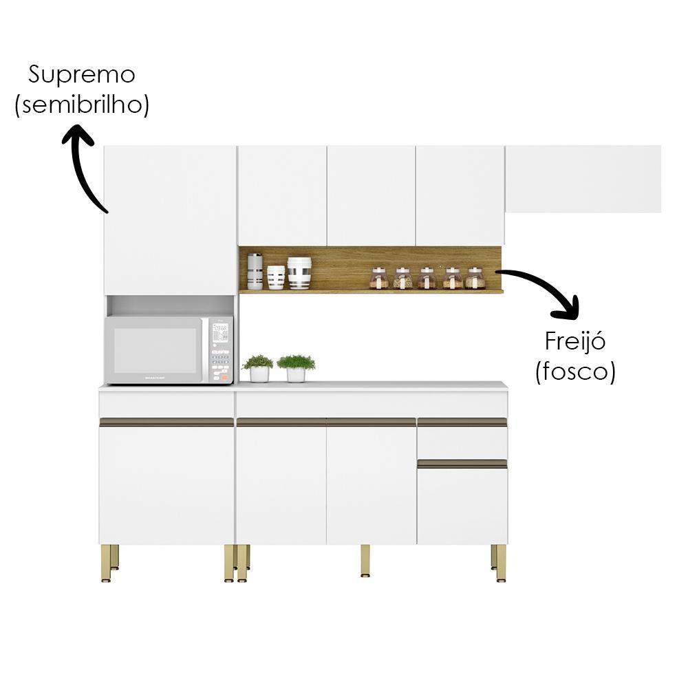 Cozinha Modulada 4 Pecas Balcao Com Tampo Line Ktp Supremo Cp Freijo - 5