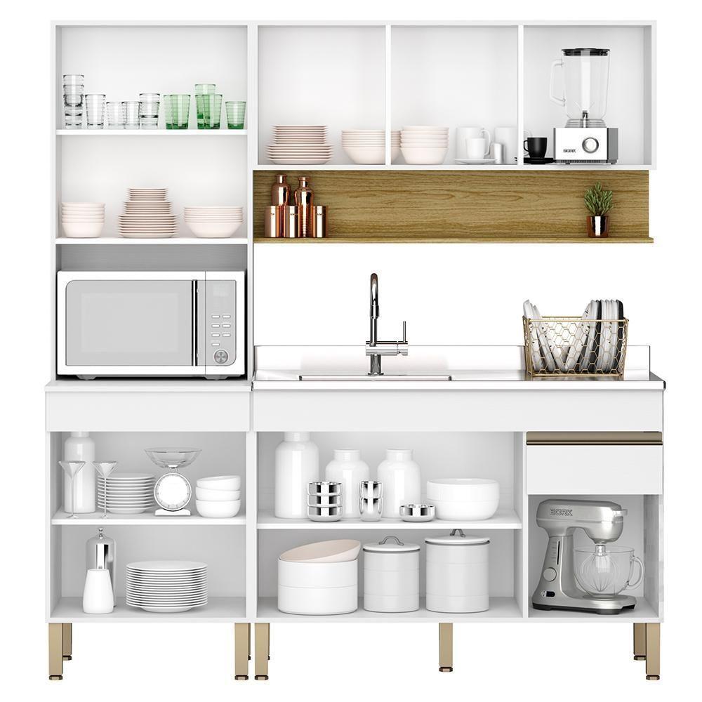 Cozinha Modulada 3 Pecas Balcao Pia 3023 Line Ktp Supremo Cp Freijo - 2