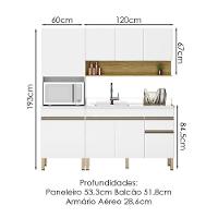 Cozinha Modulada 3 Pecas Balcao Pia 3023 Line Ktp Supremo Cp Freijo - 6