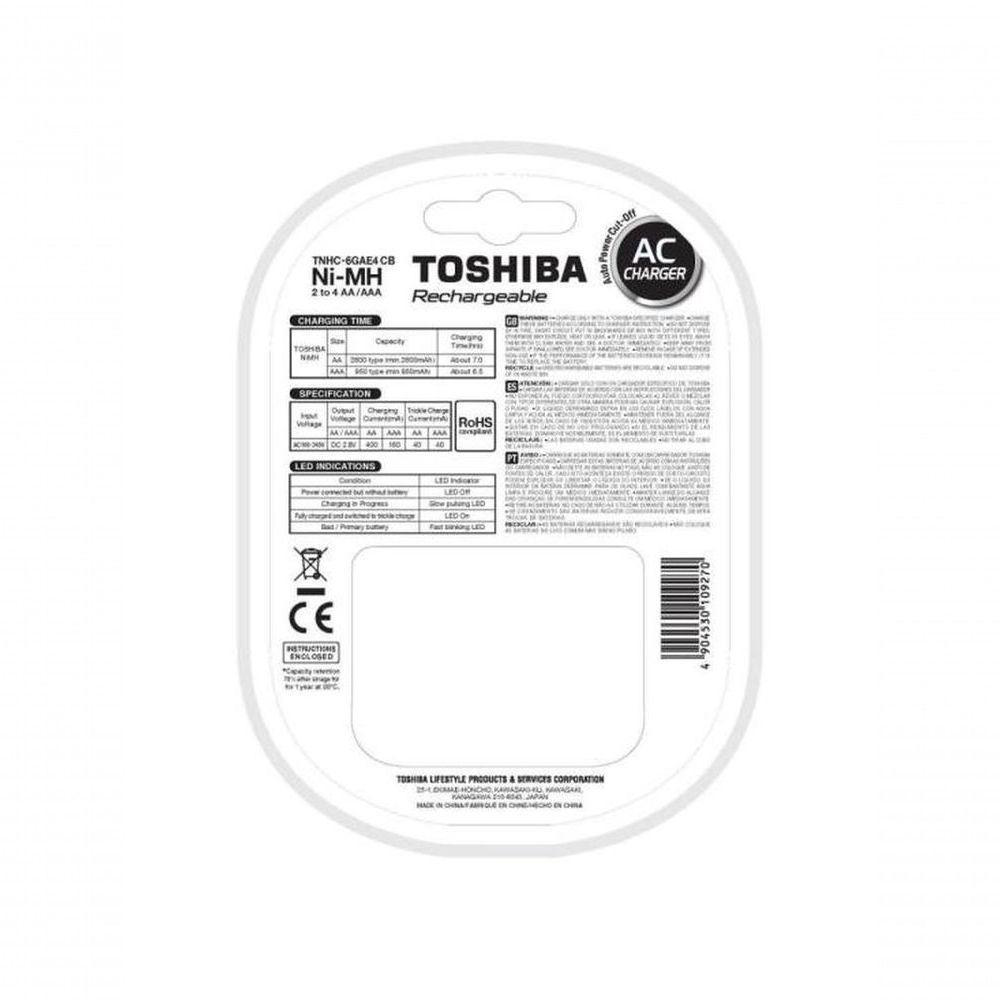 Carregador De Pilhas Tnhc-6gae4 Cb (c-4 Pilhas Aa 2600mah) Toshiba - 5