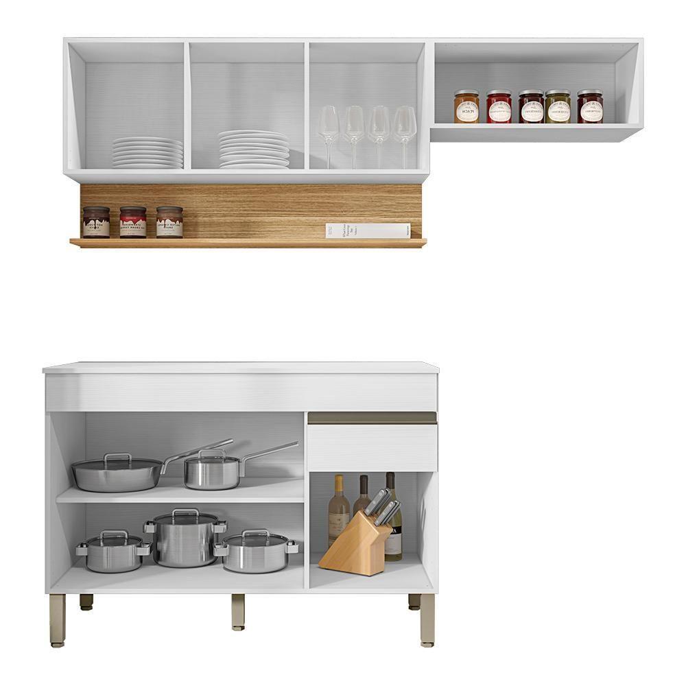 Cozinha Modulada 3 Pecas Balcao Com Tampo Line Ktp Supremo Cp Freijo - 6