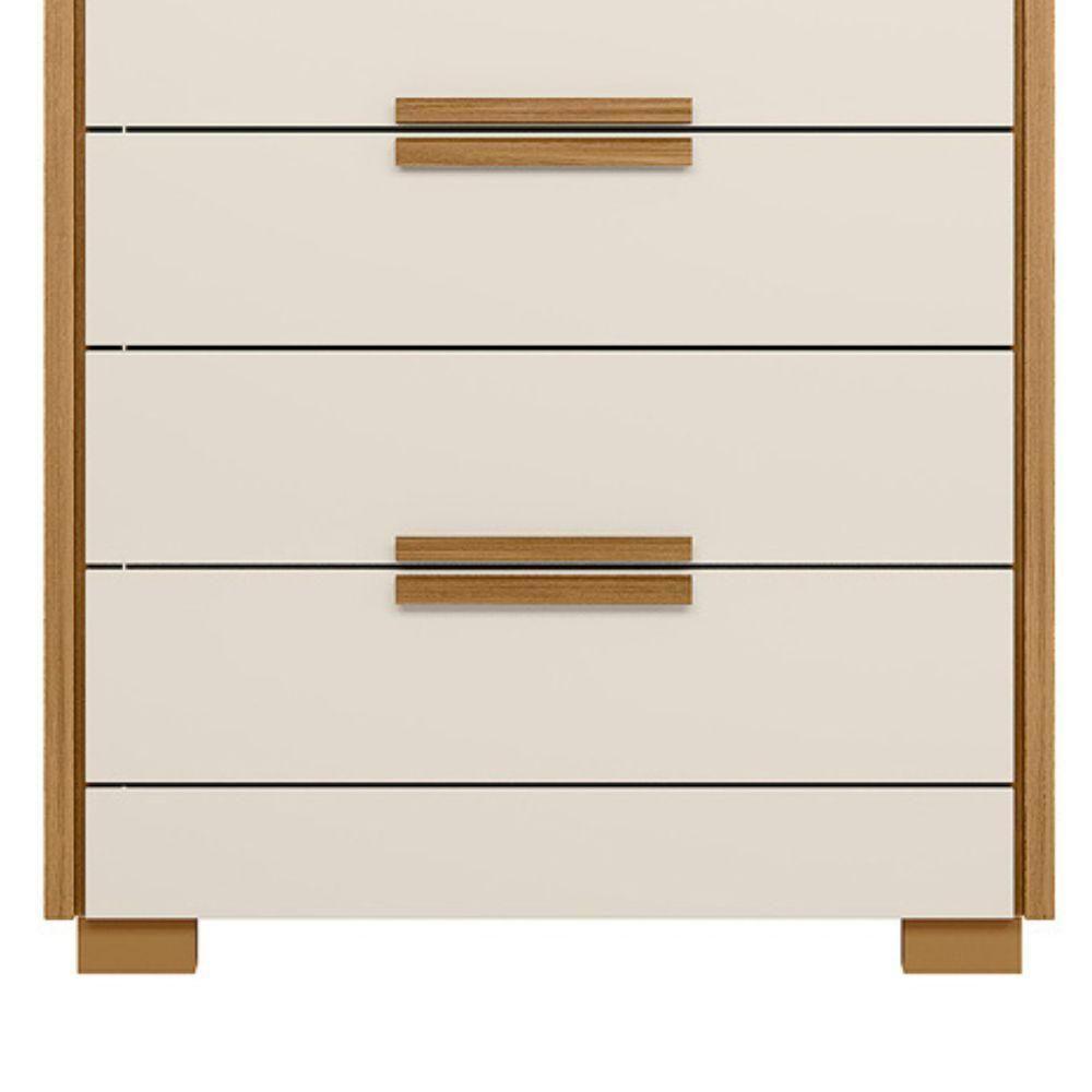 Comoda 4 Gavetas Dhara 86 Cm Moval Freijo Off White - 5