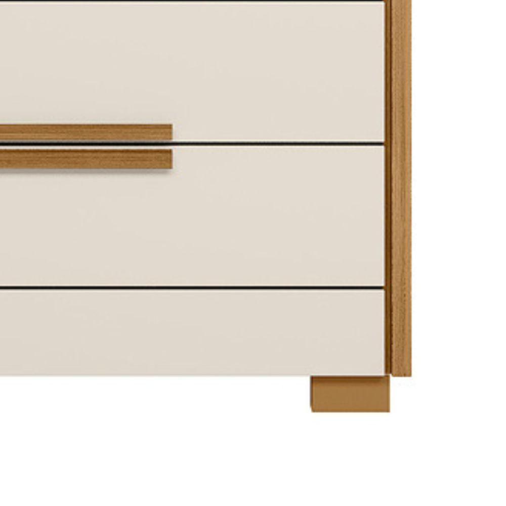 Comoda 4 Gavetas Dhara 86 Cm Moval Freijo Off White - 6