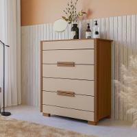 Comoda 4 Gavetas Dhara 86 Cm Moval Carvalho Fendi - 3