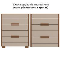 Comoda 4 Gavetas Dhara 86 Cm Moval Carvalho Fendi