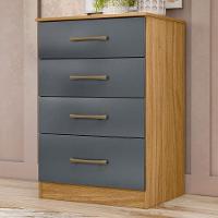 Comoda 4 Gavetas 61 Cm MS913 Moval Freijo Cinza - 2