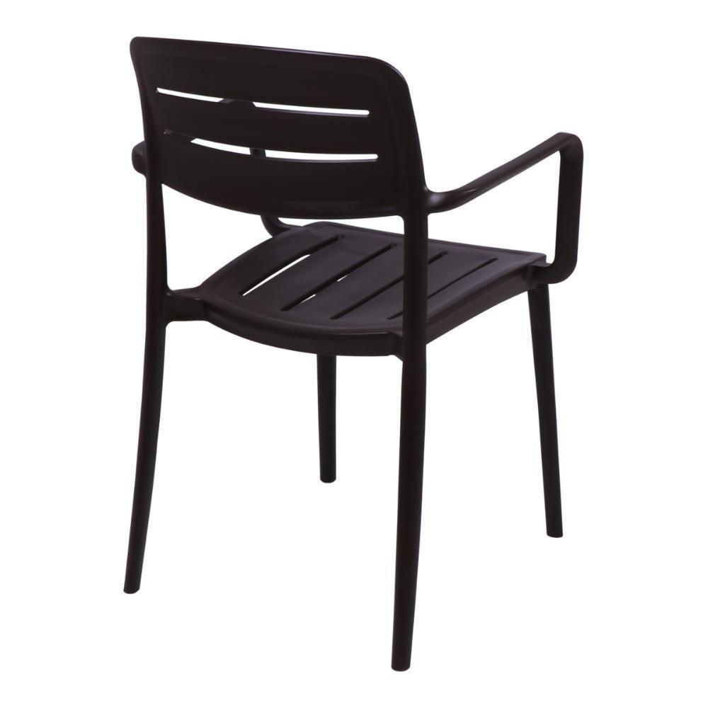 Cadeira Tramontina Amélia Em Polipropileno Marrom Com Braços - 3