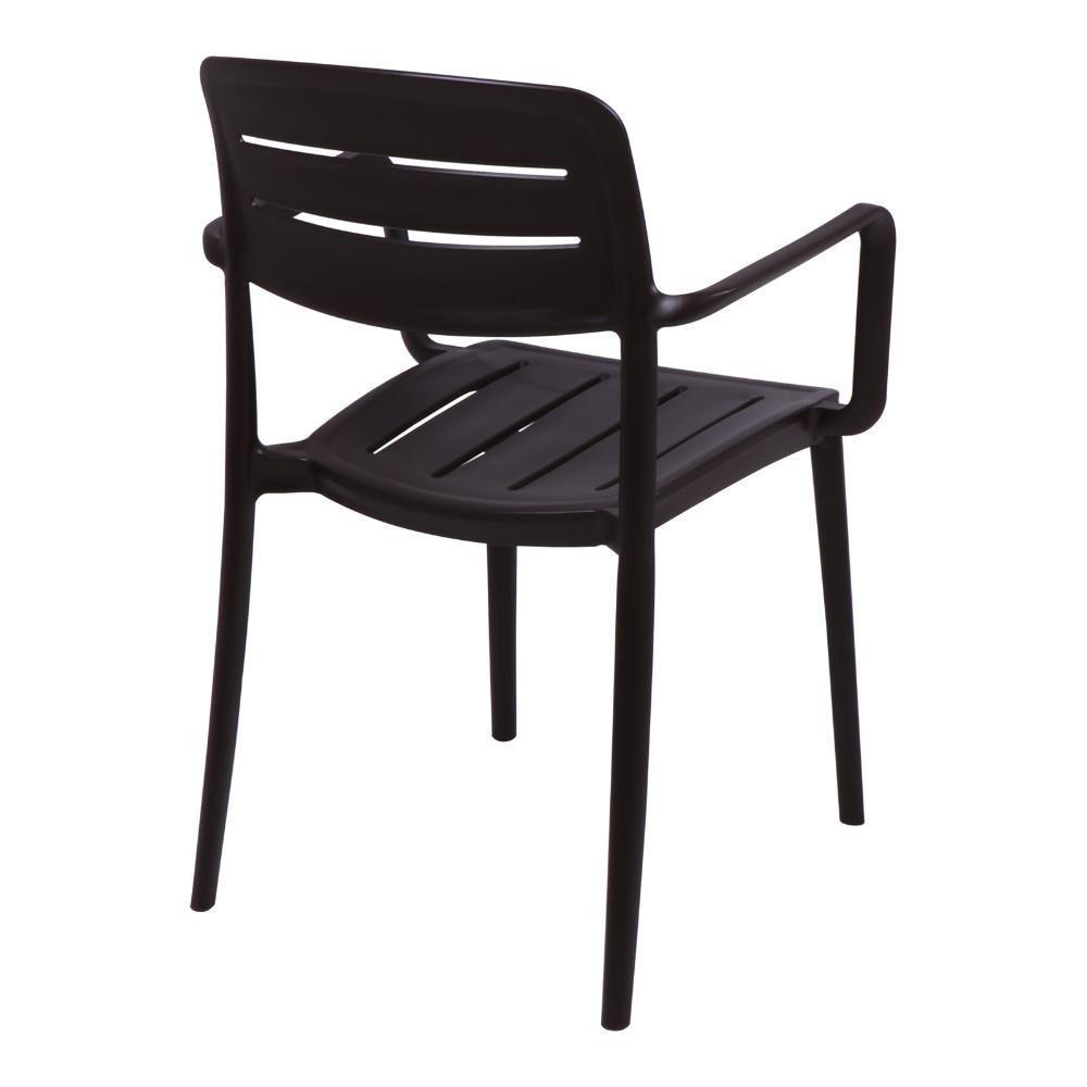 Cadeira Tramontina Amélia Em Polipropileno Marrom Com Braços - 8