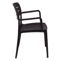 Cadeira Tramontina Amélia Em Polipropileno Marrom Com Braços - 2