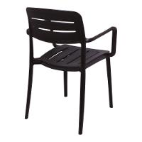 Cadeira Tramontina Amélia Em Polipropileno Marrom Com Braços - 3