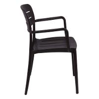 Cadeira Tramontina Amélia Em Polipropileno Marrom Com Braços - 6