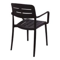 Cadeira Tramontina Amélia Em Polipropileno Marrom Com Braços - 8