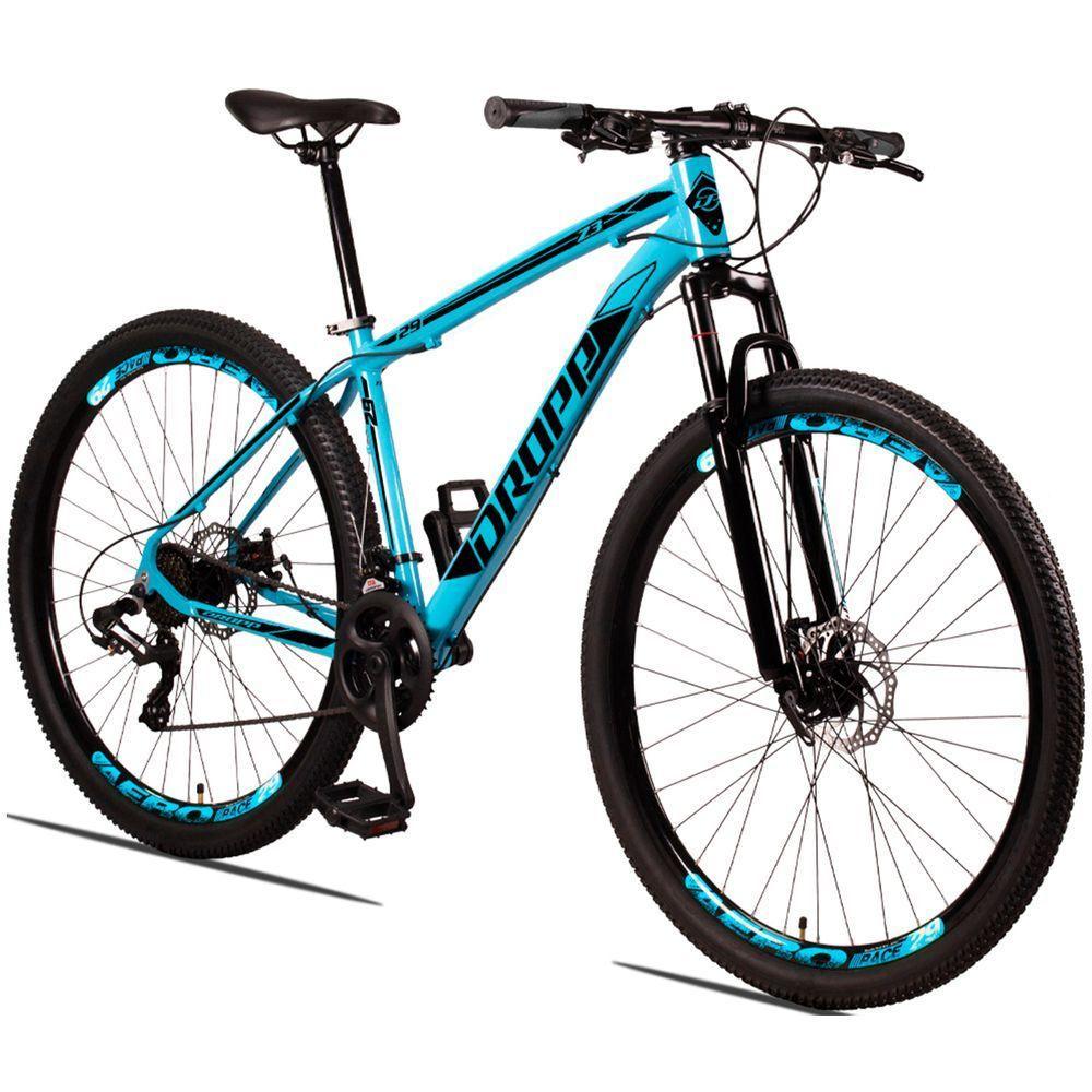 Bicicleta Aro 29 Dropp Z3 H Alumínio Câmbio Shimano 24v Freio A Disco Hidráulico - Azul + Preto 21 - 1