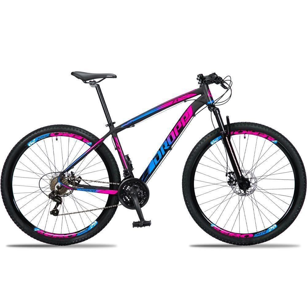 Bicicleta Aro 29 Dropp Z3 H Alumínio Câmbio Shimano 24v Freio A Disco Hidráulico Preto + Azul 17 - 2