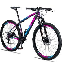 Bicicleta Aro 29 Dropp Z3 H Alumínio Câmbio Shimano 24v Freio A Disco Hidráulico Preto + Azul 17 - 1
