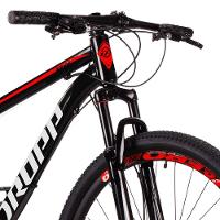Bicicleta Aro 29 Dropp Sw 24 Vel Câmbio Shimano Quadro Alumínio Mtb Preto + Vermelho 17