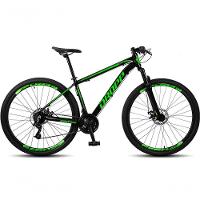 Bicicleta Aro 29 Dropp Sw 24 Vel Câmbio Shimano Quadro Alumínio Mtb Preto + Verde 19 - 2