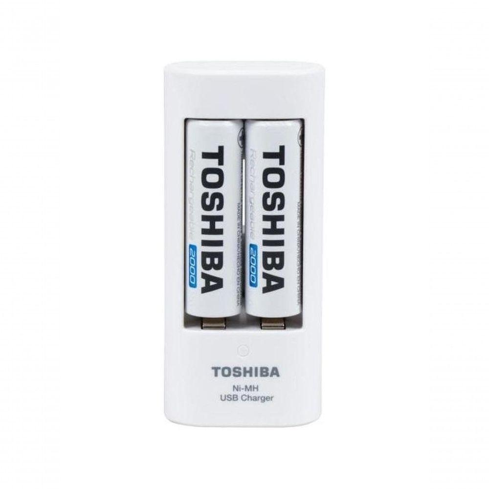 Carregador De Pilha Usb Tnhc-6gme2 Cb (c-2 Pilhas Aa 2000 Mah) Toshiba - 8