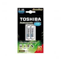 Carregador De Pilha Usb Tnhc-6gme2 Cb (c-2 Pilhas Aa 2000 Mah) Toshiba - 1