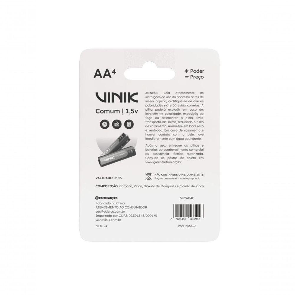 Pilha Comum Aa C-4 1.5v - Vp2ab4c - 6