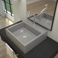 Kit Cuba Q395 Com Torneira Pratika 1060 Metal + Válvula Click 1''b (2,6cm) + Sifão Pvc + Flexível Cinza - 1