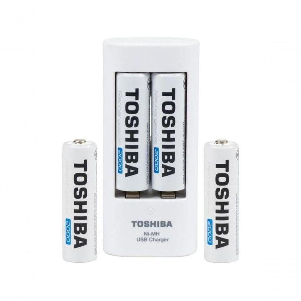 Carregador De Pilha Usb Tnhc-6gme4 Cb (c-4 Pilhas Aa 2000 Mah) Toshiba - 8
