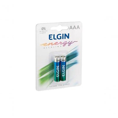 Pilha Alcalina Elgin Aaa 1.5v Blister Com 2 Unidades