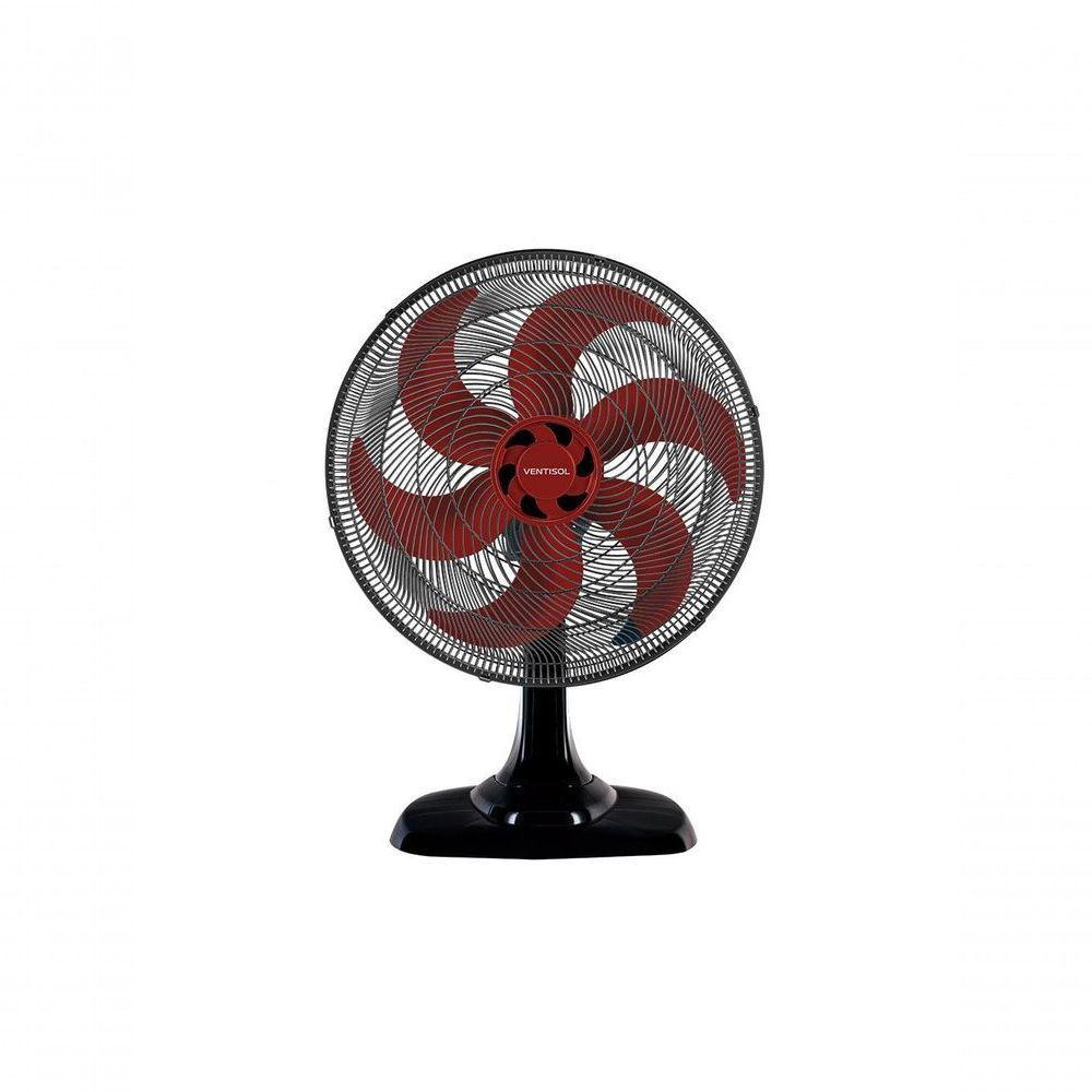 Ventilador Osc Mesa Turbo 6 50cm 6 Pás 220V Preto Vermelho - 1