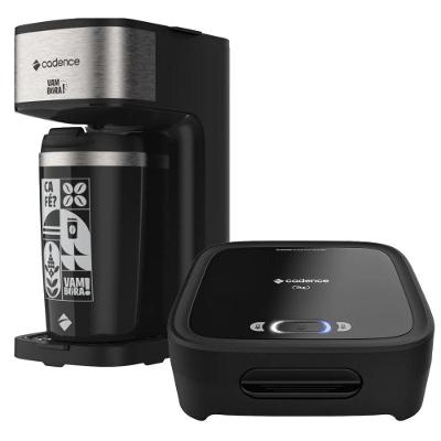 Kit Sanduicheira e Cafeteira Elétrica Click Vambora 0,5L 600W 220V Cadence