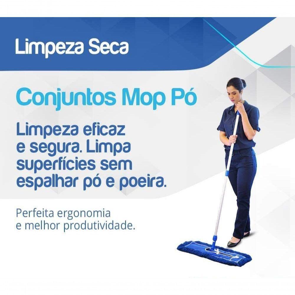 Conjunto Mop Pó Profi 45cm Eletrostático Com Cabo Esfregão - 5
