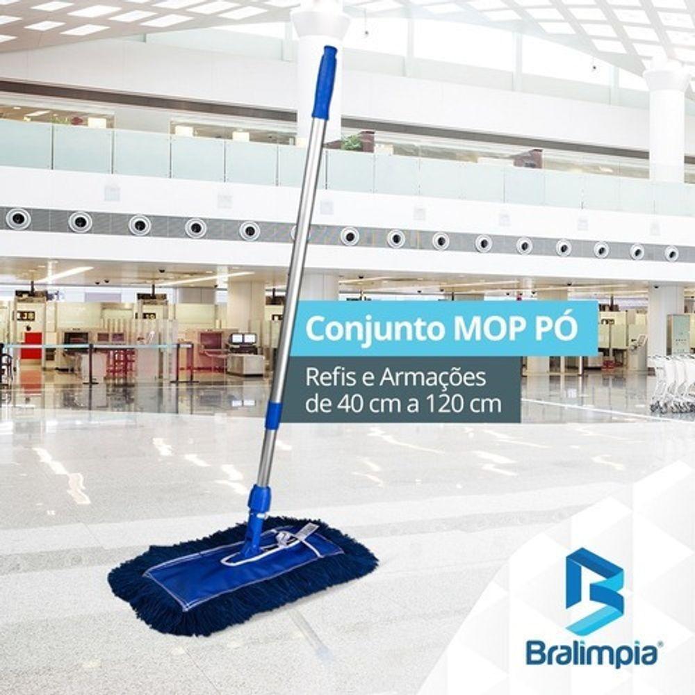 Conjunto Mop Pó Profi 45cm Eletrostático Com Cabo Esfregão - 6